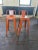 Vintage Tolix Style Lowback Bar Stool Iconic Orange For Sale - Image 10 of 12