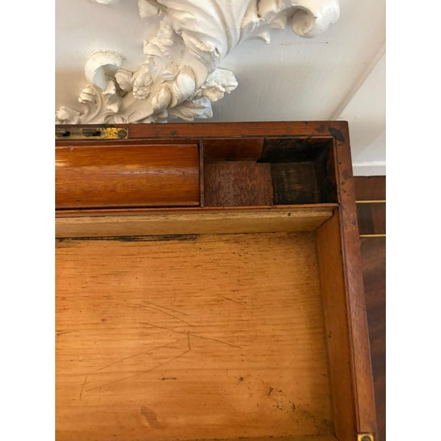 Antique Georgian Mahogany Writing Slope Box with Fitted Interior and Secret Compartment, 1820 For Sale - Image 3 of 11