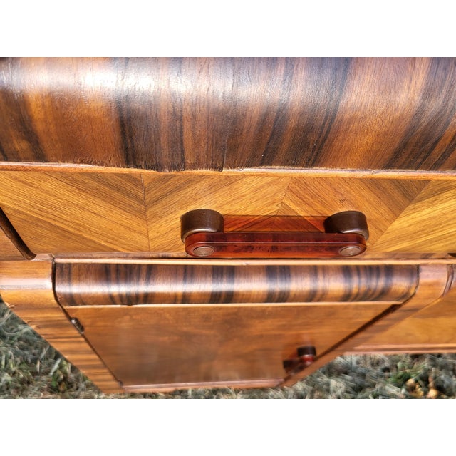 1930s Art Deco Zebrawood Waterfall Sideboard Chairish