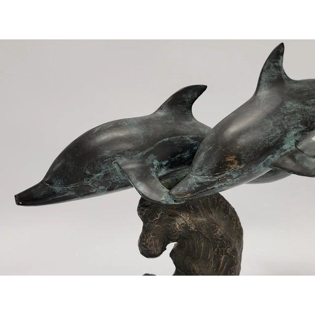 Metal 1980s Bronze Dolphin Water Fountain For Sale - Image 7 of 7