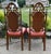 Wood Antique Walnut Boudoir Chairs Victorian Side Spindle Carved Pair 1880s Coral For Sale - Image 7 of 12
