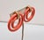 Napier Vintage 1950s Signed Napier Goldtone 2 Pink Hoop Clip Earrings-2 Pieces For Sale - Image 4 of 7