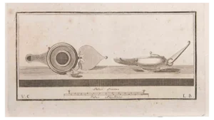 Vincenzo Campana, Oil Lamp, Etching, 18th Century