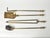 Neoclassical Vintage Brass Fireplace Tool Set 4 Tools and Stand For Sale - Image 3 of 14