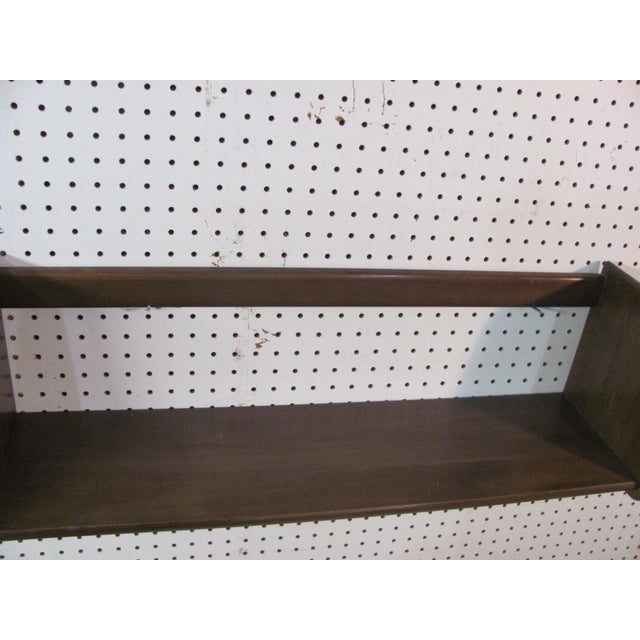 Hans Wegner Hans J. Werner for Ry Mobler Floating Bookshelf Dark Stained Wood 1950s Danish Modern For Sale - Image 4 of 11