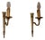 Baroque Spanish Brass Wall Lamps, 1920s, Set of 2 For Sale
