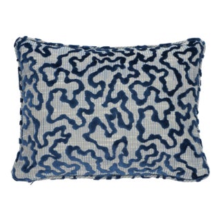 Janis Velvet Pillow Cover in Navy, 14x20 Pillow For Sale
