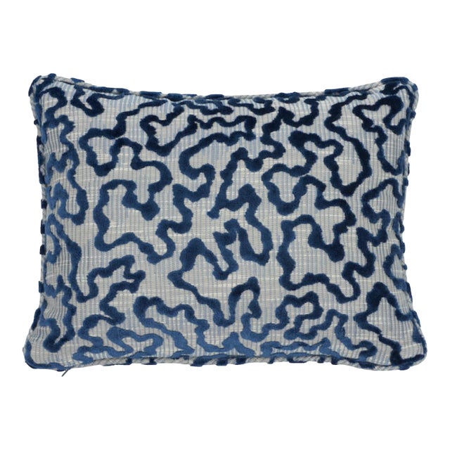 Janis Velvet Pillow Cover in Navy, 14x20 Pillow For Sale