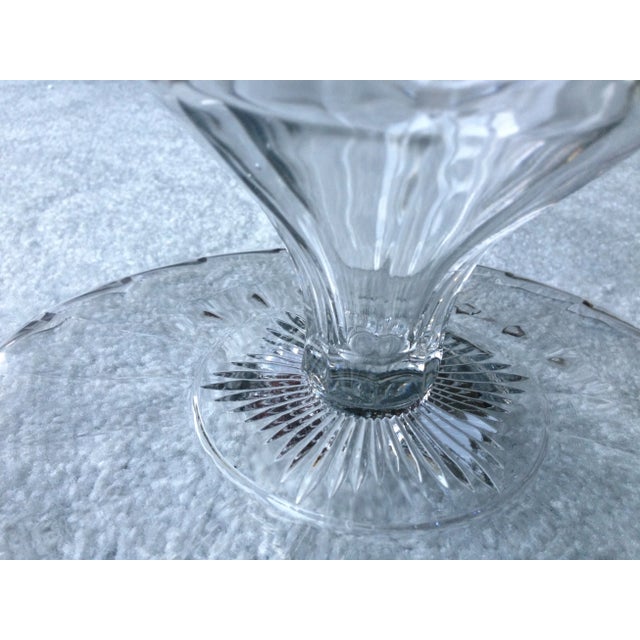 Transparent Vintage Glass Cake Plate Stand For Sale - Image 8 of 11