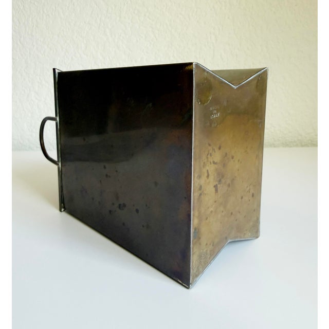 Italian 1960s Brass Shopping Bag Sculpture in the Manner of Gio Ponti For Sale - Image 11 of 12