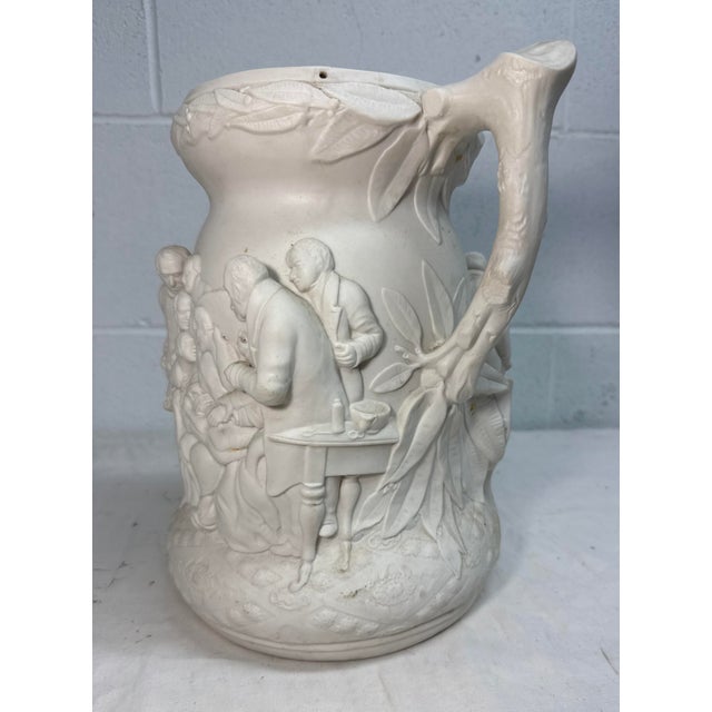 Antique 19th Century Parian Porcelain Jug Pitcher Copeland & Co Death Wellington For Sale In New York - Image 6 of 12