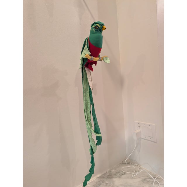 Vintage Angelitos Stuffed Parrot Decor For Sale - Image 4 of 9