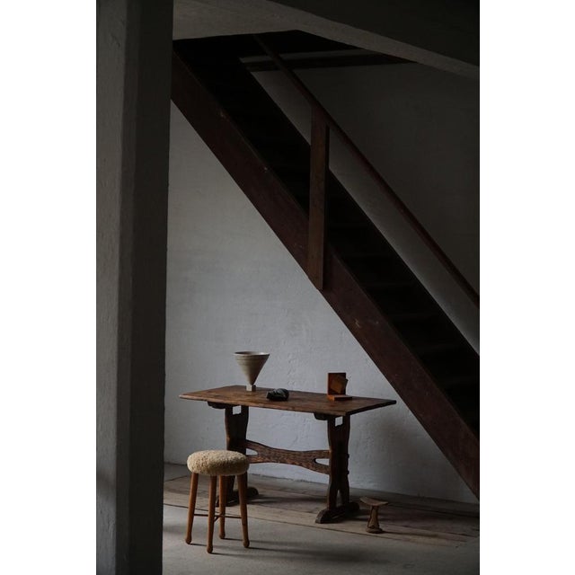 Mid 20th Century Swedish Rustic Hand-Crafted Pine Table, 1940s For Sale - Image 3 of 18