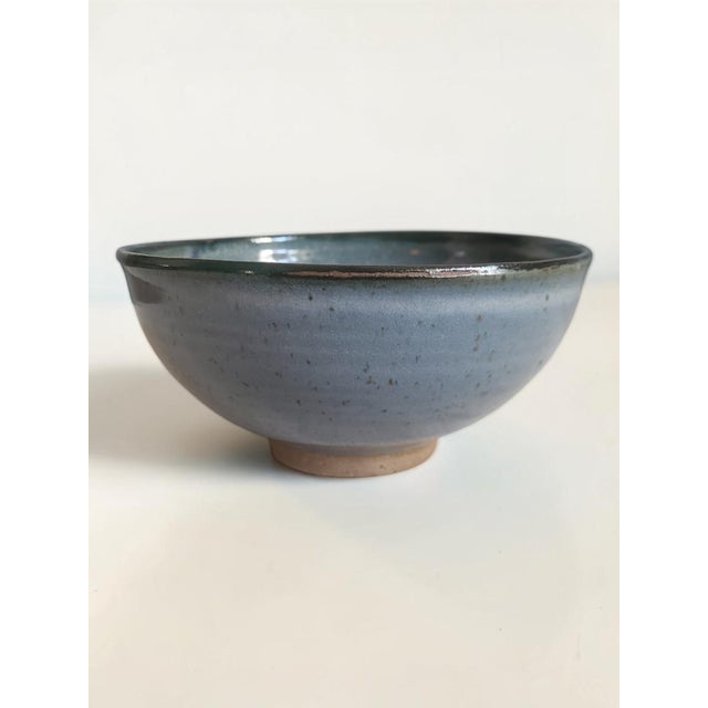 1990s Stoneware Bowl on a Foot by Nathalie Pierlot, Ratilly, Puisaye, 1990s For Sale - Image 5 of 7