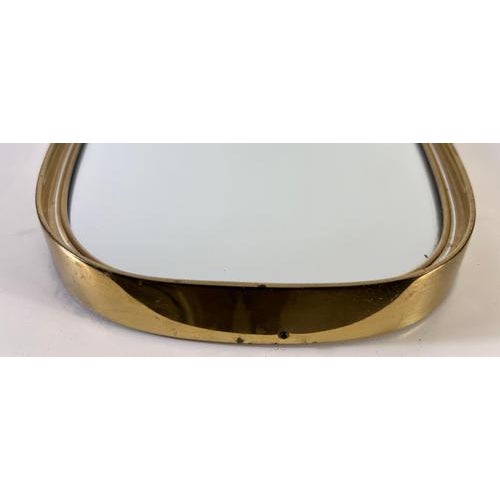 Italian Brass Framed Wall Mirror, Italy, 1960s For Sale - Image 6 of 11