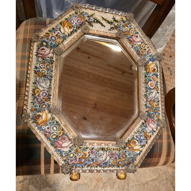 Antique Micromosaic Mirror From Italy For Sale - Image 4 of 15