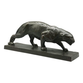 Albert Wille, Prowling Panther, Bronze For Sale