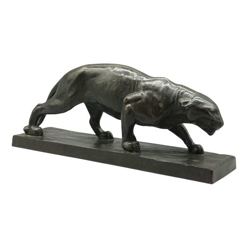 Albert Wille, Prowling Panther, Bronze For Sale