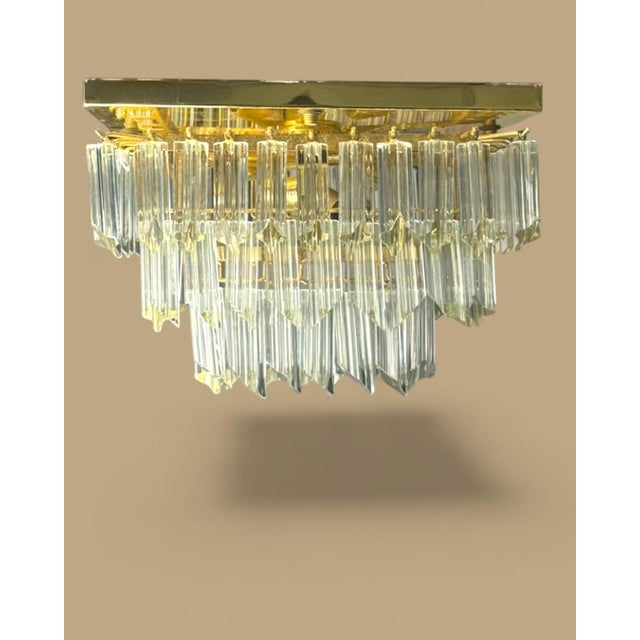 Metal Vintage Italian Ceiling Lamp, 1970s For Sale - Image 7 of 12