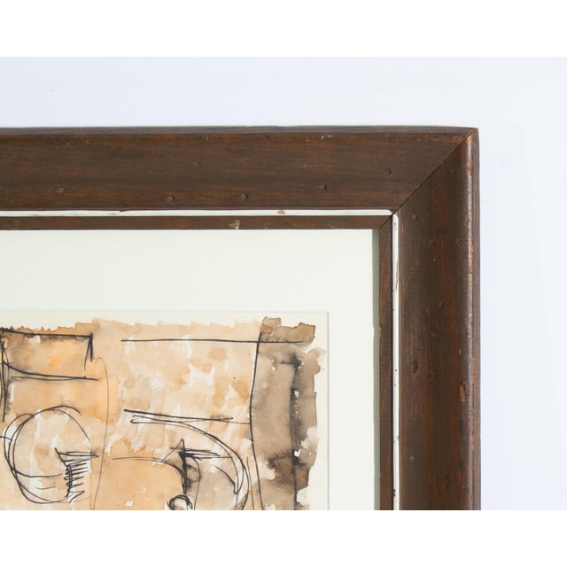 Contemporary 1961 Abstract Watercolor Painting by Harry Hilson For Sale - Image 3 of 7
