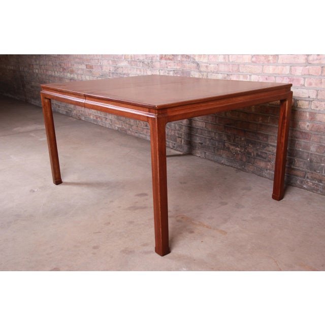 Edward Wormley for Dunbar Janus Collection Walnut Extension Dining Table, Newly Restored For Sale - Image 10 of 13