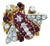 Vintage Herbert Rosenthal, Ruby and Diamond Bee Ring, 18k Yellow and White Gold, , Size 5.75 For Sale