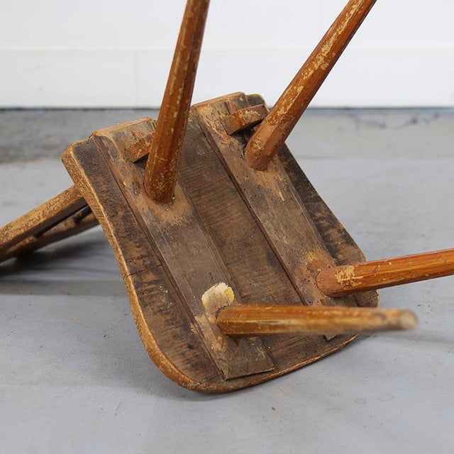 Traditional antique mountain chair from southern Germany. This distinctive and rustic chair is entirely handmade and...
