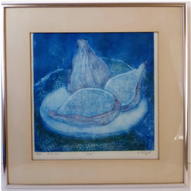 Metal Maria Alquilar (Barbara Taffet) Signed Expressionist Work on Paper “Bigs” – Framed For Sale - Image 7 of 7