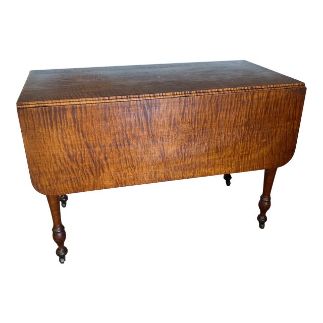 Antique Tiger Maple Dropleaf Table Chairish