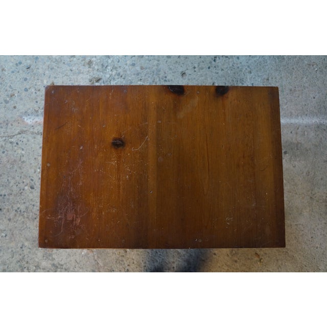 Mid Century Early American Style Apothecary Cabinet Spice Chest Side End Table For Sale - Image 10 of 18