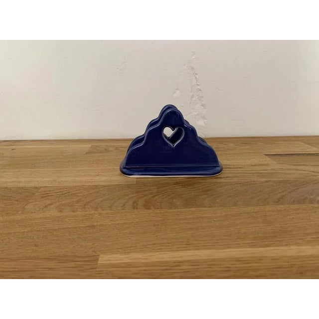 Hungarian Hand-Painted Ceramic Napkin Holder For Sale - Image 4 of 6