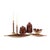 Metal Sharma Crimson Gold Slanted Vase- Medium For Sale - Image 7 of 10