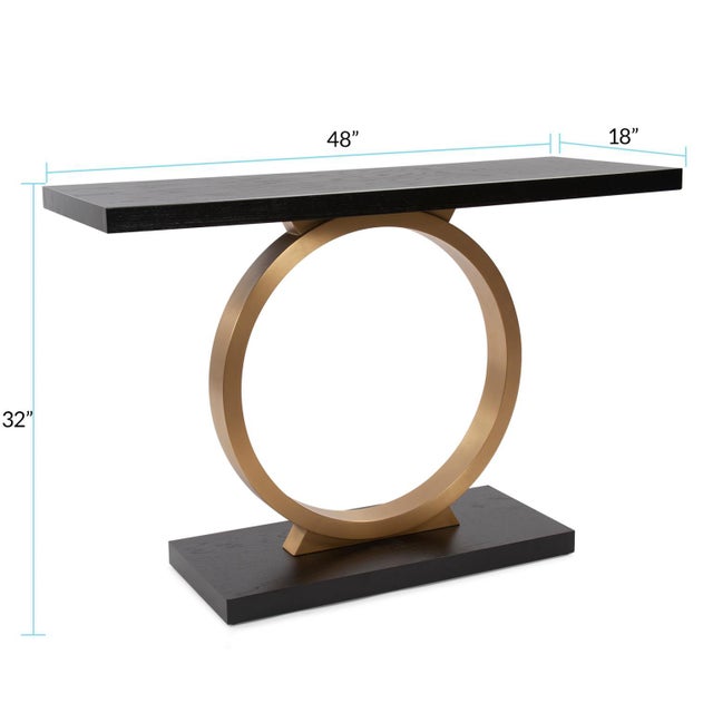 Wood Annular Console Table For Sale - Image 7 of 9