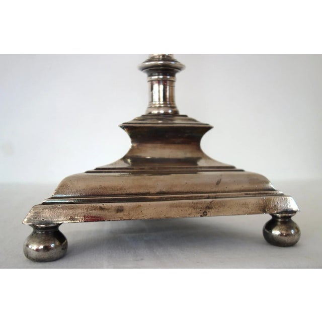 Silver-Plated Bronze Candleholder, France, 19th Century For Sale - Image 9 of 12