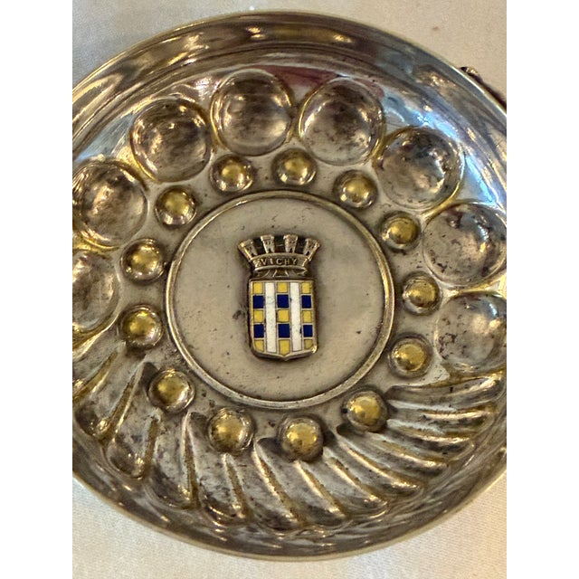 Antique French Sterling Silver Wine Taster (Tastevin) With Insignia For Sale - Image 4 of 8