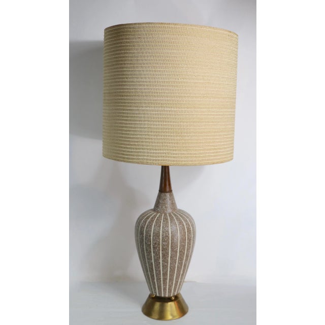 Pr. Mid Century Ceramic Table Lamps For Sale - Image 10 of 11