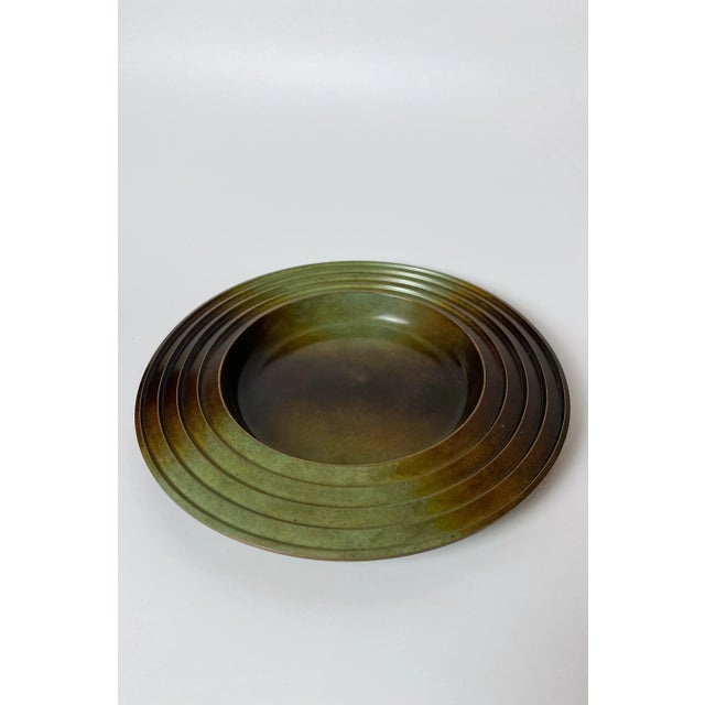 Ivar Ålenius Björk 1930s Bronze Plate and Vase by Ystad Brons For Sale - Image 4 of 7