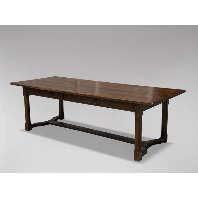 Large 19th Century French Oak Farmhouse Dining Table, 1880 For Sale - Image 10 of 12