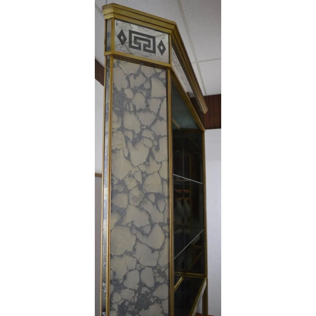 Wood Églomisé Mirrored Back Bar For Sale - Image 7 of 11