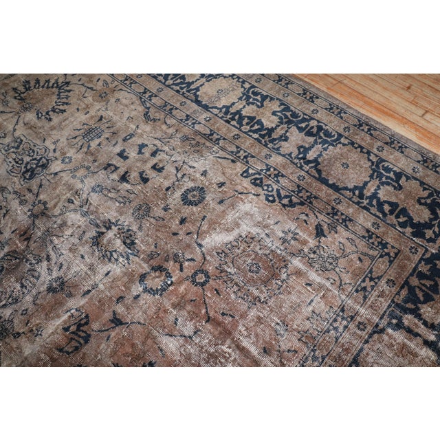 Early 20th Century Zabihi Collection Oversize Distressed Rug - 11'10" x 15'6" For Sale - Image 11 of 12