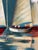 Micheal Ghandy (Persian/American, 1966-), Oil on Canvas, Sailboats, Ca 1996 For Sale - Image 4 of 8