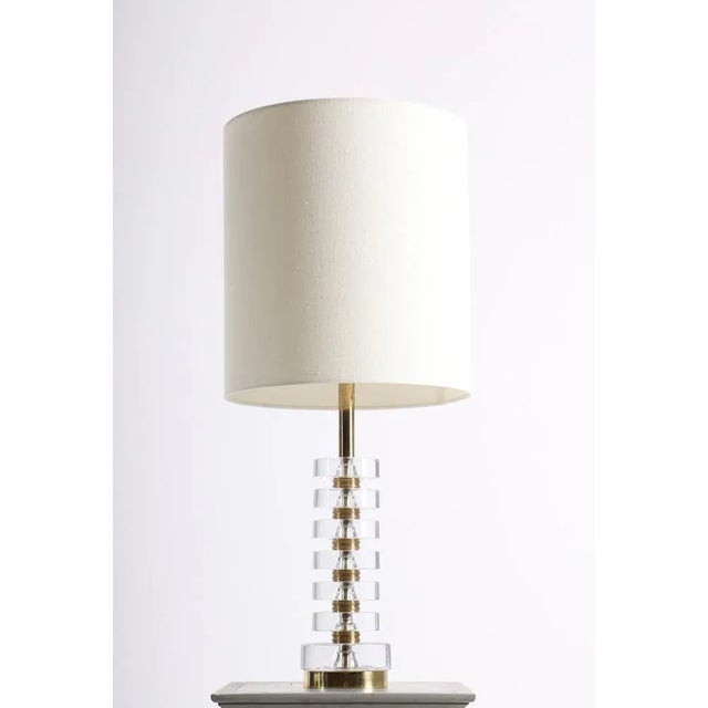 Orrefors Large Mid-Century Table Lamp by Carl Fagerlund for Orrefors, 1950s For Sale - Image 4 of 9
