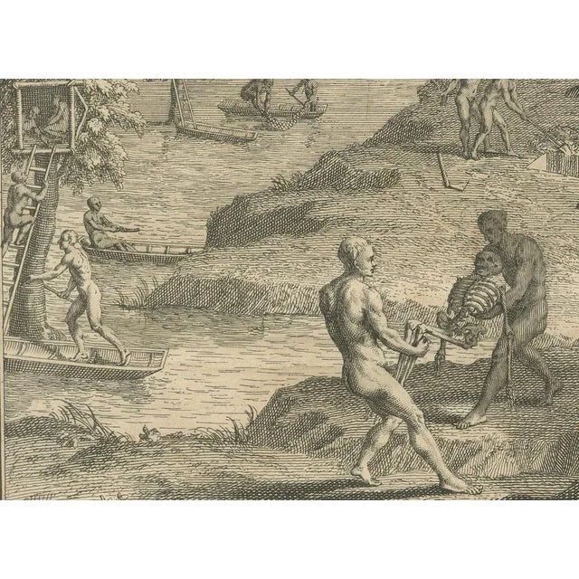Early 18th Century Funeral Ceremonies of the Orinoco and Brazilian Indigenous Peoples, 1734, Paper For Sale - Image 5 of 10