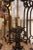 Metal Mid-Century French Louis XV Style Iron and Crystal Four-Light Lantern For Sale - Image 7 of 9