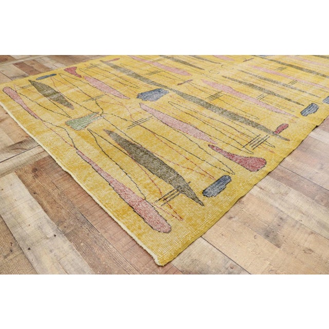 Zeki Muren Vintage Turkish Sivas Rug, 05'05 X 08'11 For Sale In Dallas - Image 6 of 9