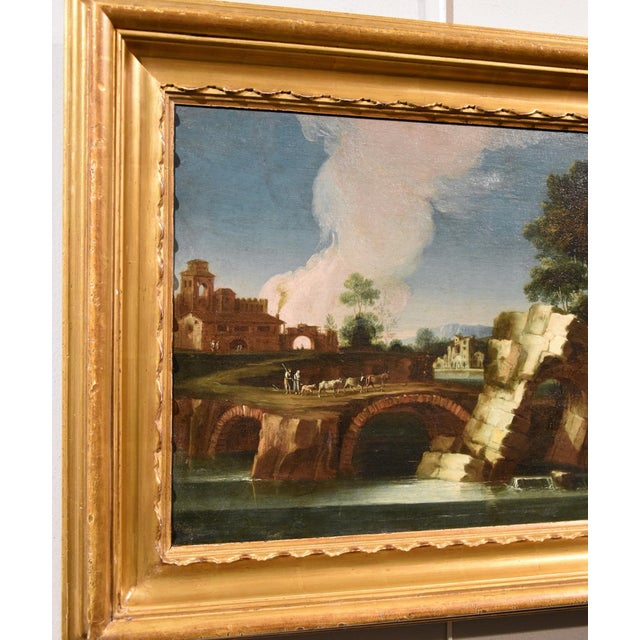 Rococo Circle of Paolo Anesi, Landscape, 1740, Oil on Canvas For Sale - Image 3 of 17