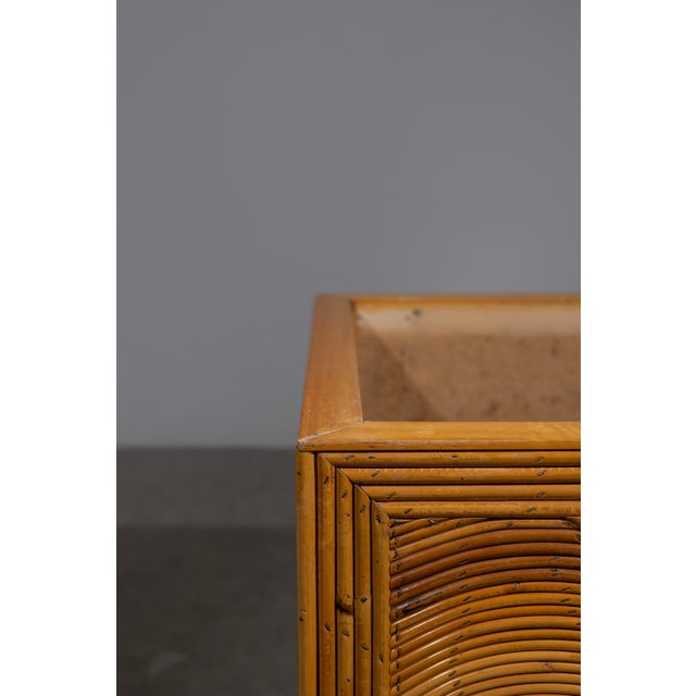 Glass Large Bamboo and Glass Planter by G.E G. Perri for Vivai del Sud, 1970s For Sale - Image 7 of 9