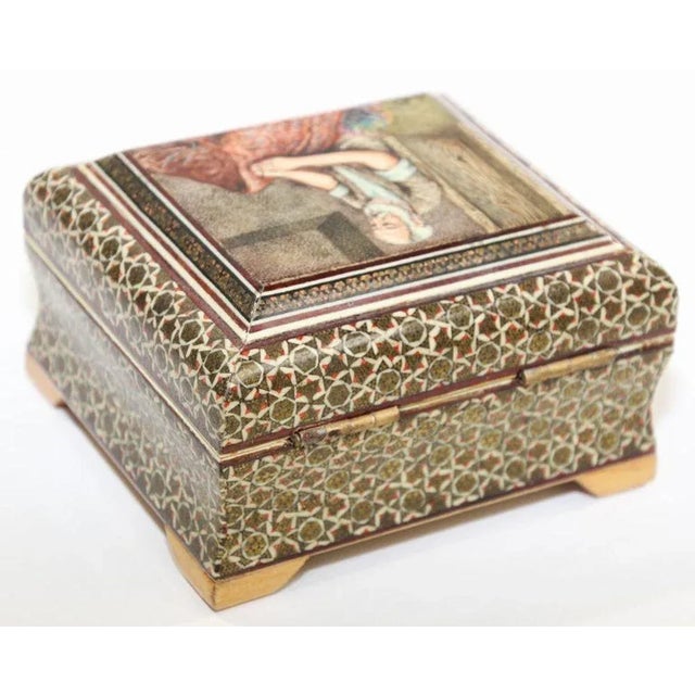 Mid 20th Century Middle Eastern Micro Mosaic Handcrafted Box For Sale In Palm Springs - Image 6 of 13