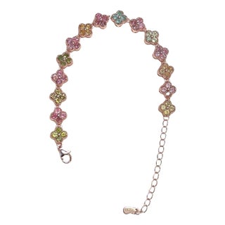 Bochic “Iconic” Ruby & Multi Color Tourmaline Bracelet Set In 18K Gold & Silver For Sale