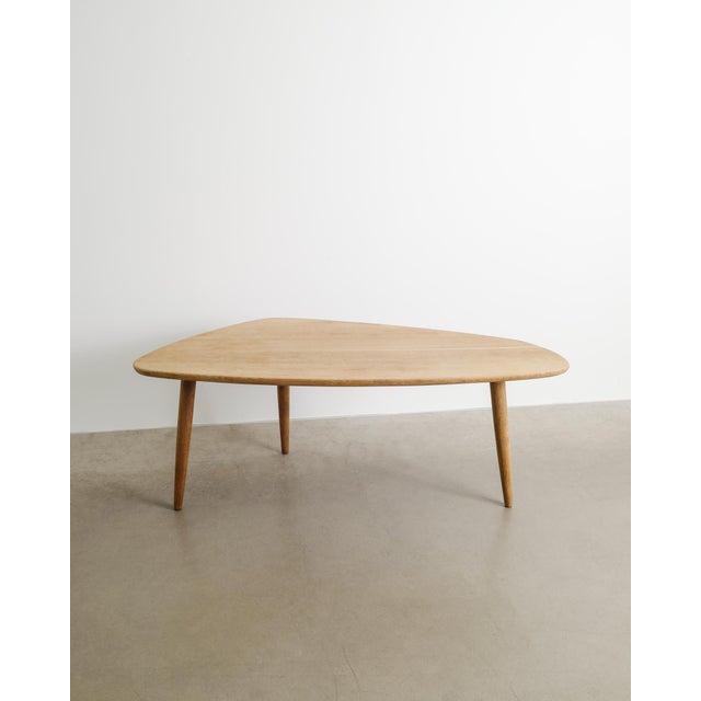 Danish Sculptural Free-Form Wooden Oak Coffee Table, 1960s For Sale - Image 4 of 7